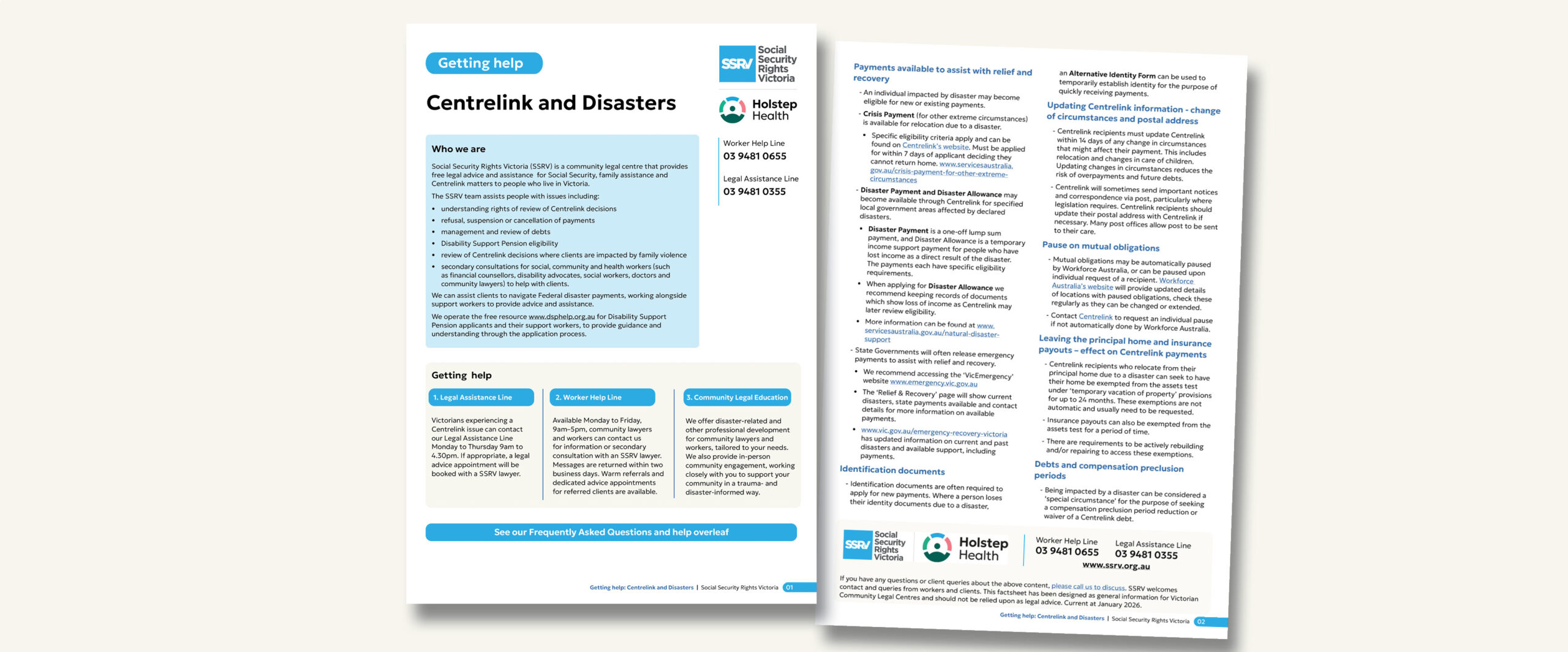 Graphic of two page fact sheet